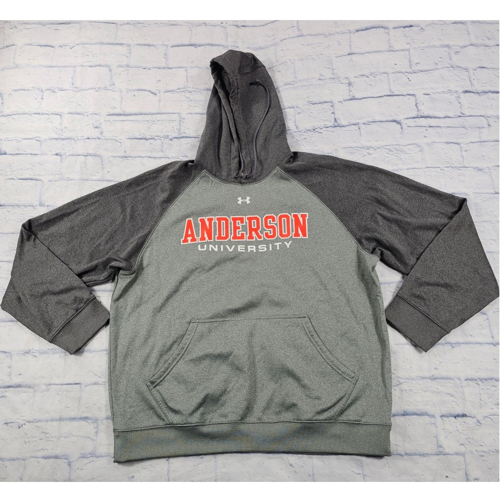 Anderson University Under Armour Hoodie Men XL Grey Loose Fit Pullover Ravens